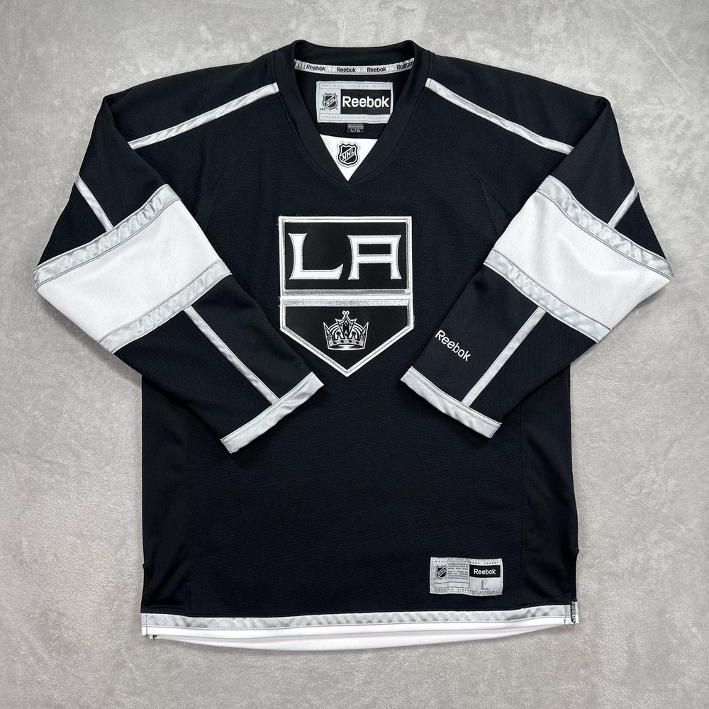 Los Angeles Kings Jersey Mens Large Black NHL Hockey Reebok LA Shield Crest